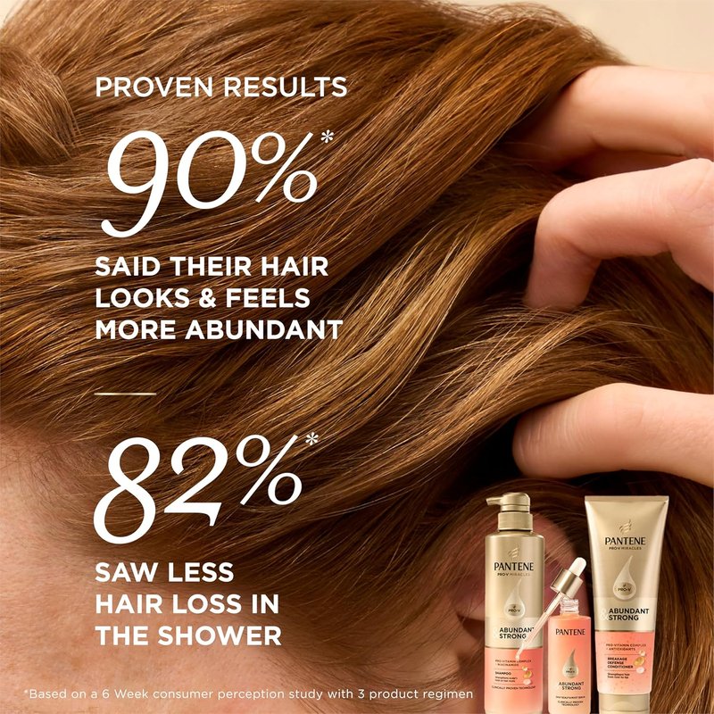 Pantene Abundant & Strong Shampoo - Strengthens Hair Roots | 13.5 oz