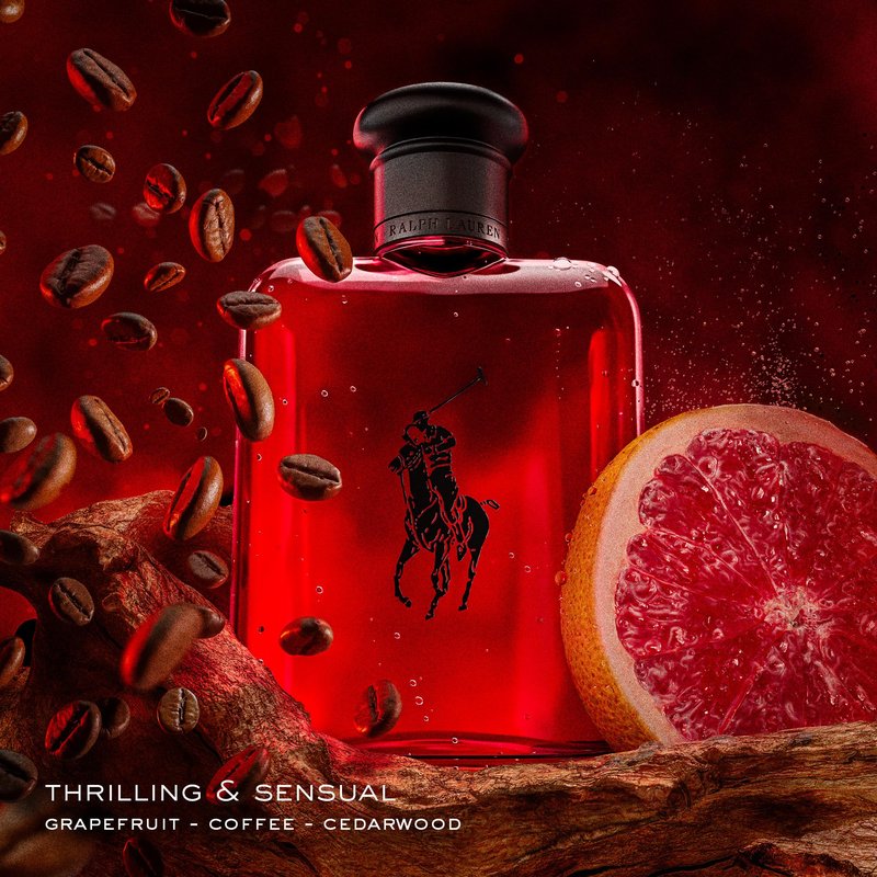 RALPH LAUREN FRAGRANCES Polo Red - Eau de Toilette - Men's Cologne - Woody & Spicy - With Grapefruit, Saffron, and Redwood - Medium Intensity - 4.2 Fl Oz