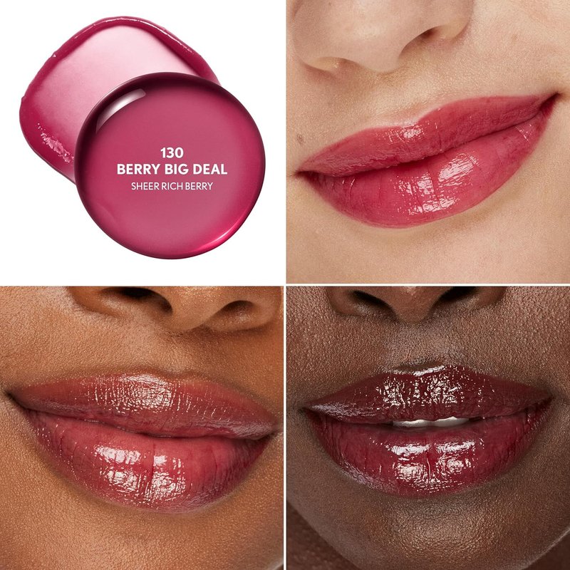 COVERGIRL Clean Fresh Yummy Big Oil Stick | Flavored Lip Oil, Dewy Finish - 130 Berry Big Deal (Sheer Rich Berry)