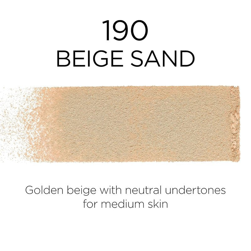 L'Oreal Paris Infallible Fresh Wear Powder Foundation - Waterproof, 24H Wear, Beige Sand, 0.31 oz.