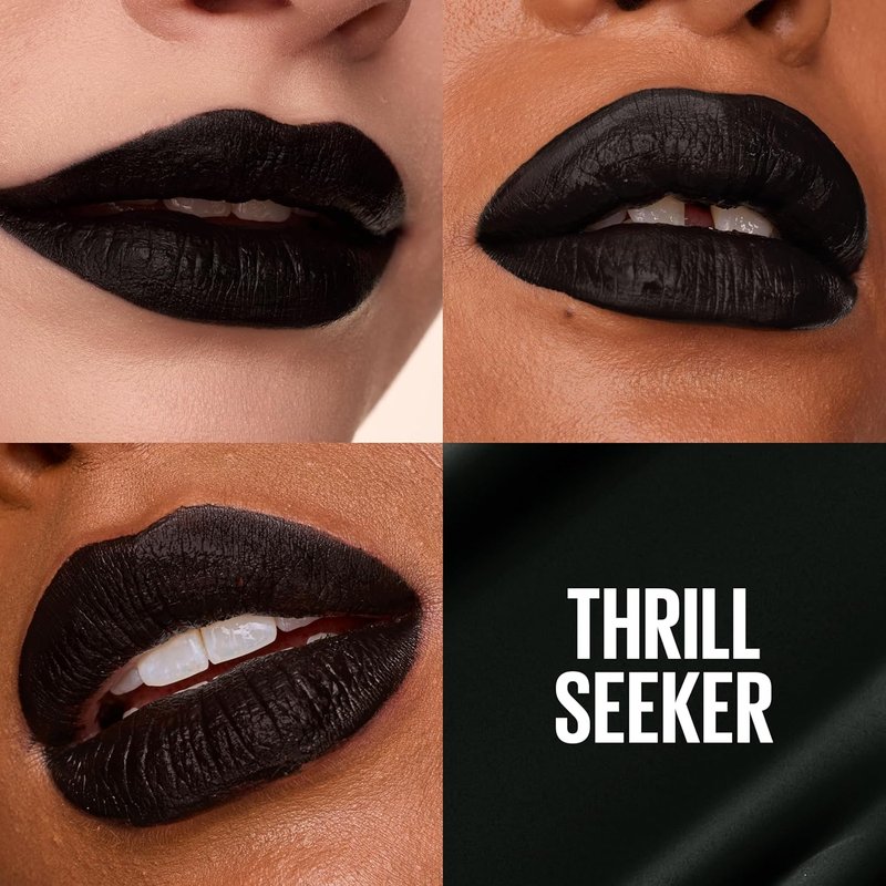 Maybelline SuperStay Matte Ink Liquid Lipstick - Long Lasting, High Impact Color | Thrill Seeker Matte Black