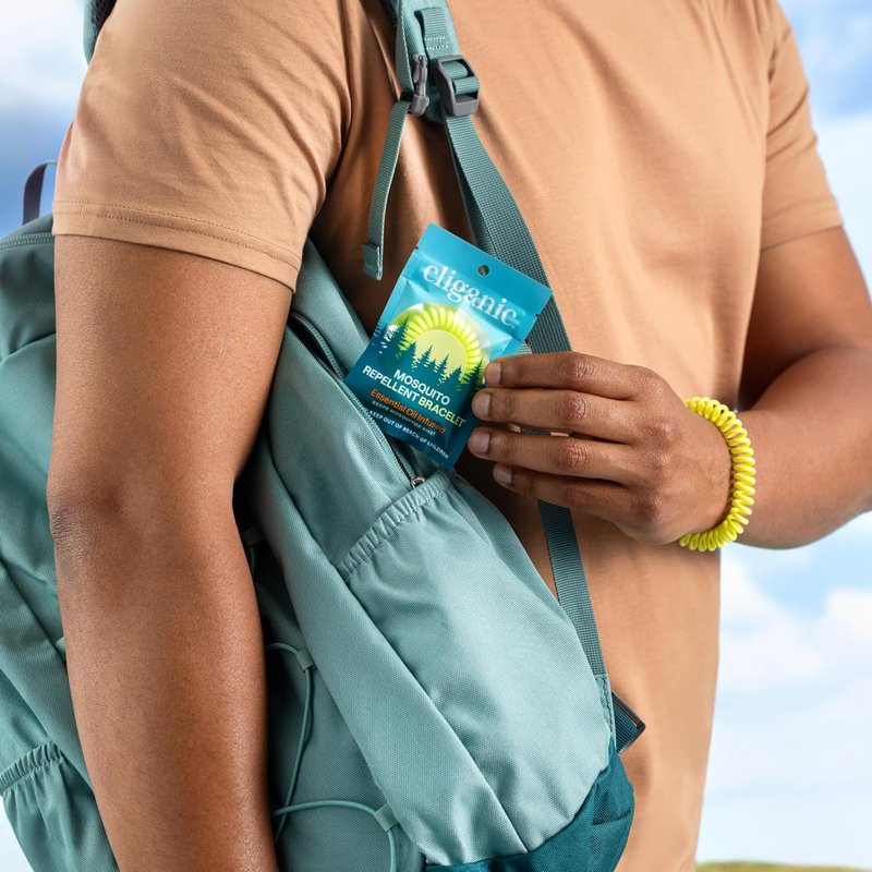 Cliganic Mosquito Repellent Bracelets - 10 Pack DEET-Free Bands for Adults & Kids | Individually Wrapped