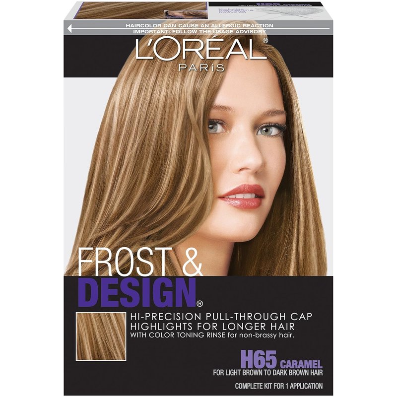 L'Oreal Paris Frost & Design Hair Color - Caramel Shade, 1-Count for Stunning Highlights