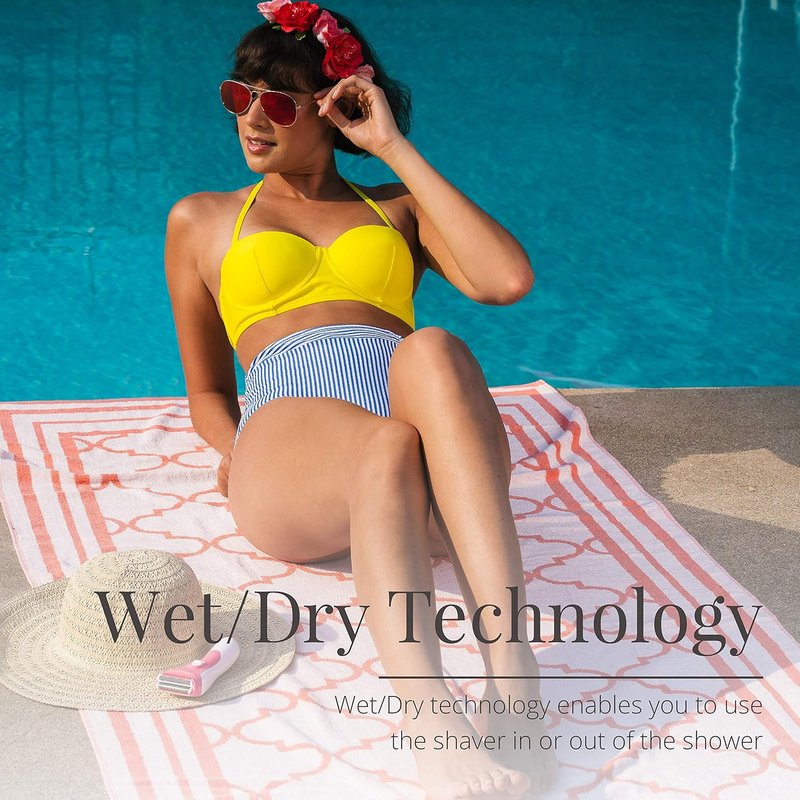 Remington WDF4821US Electric Shaver - Smooth & Silky 3-Blade Cordless Foil & Bikini Trimmer | Pink