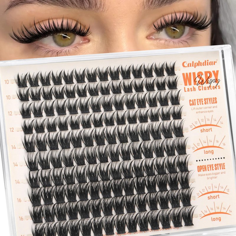 Lash Clusters Wispy Eyelash Clusters Bunny Spiky Cluster Eyelash Extensions 10 12 14 16mm Natural Lashes Clusters D Curly False Eyelashes Soft Individual Lashes Extension