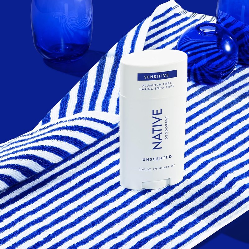 Native Aluminum-Free Deodorant - Natural Ingredients for 72HR Odor Control | Unscented, Baking Soda & Coconut Oil