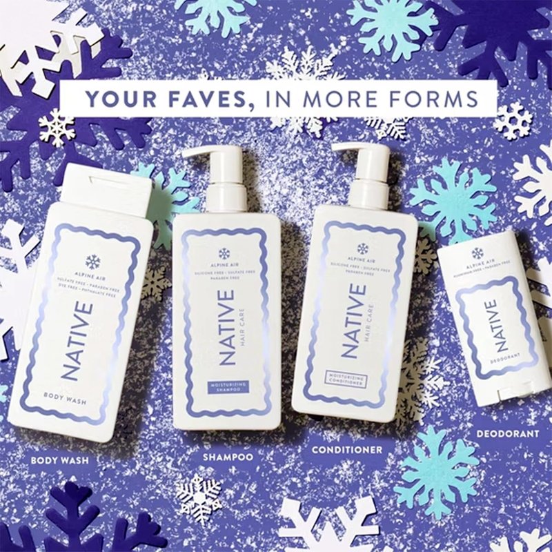 Native Holiday Limited Edition Alpine Air Moisturizing Conditioner and Shampoo - 16.5 fl oz. - Pack Of 02