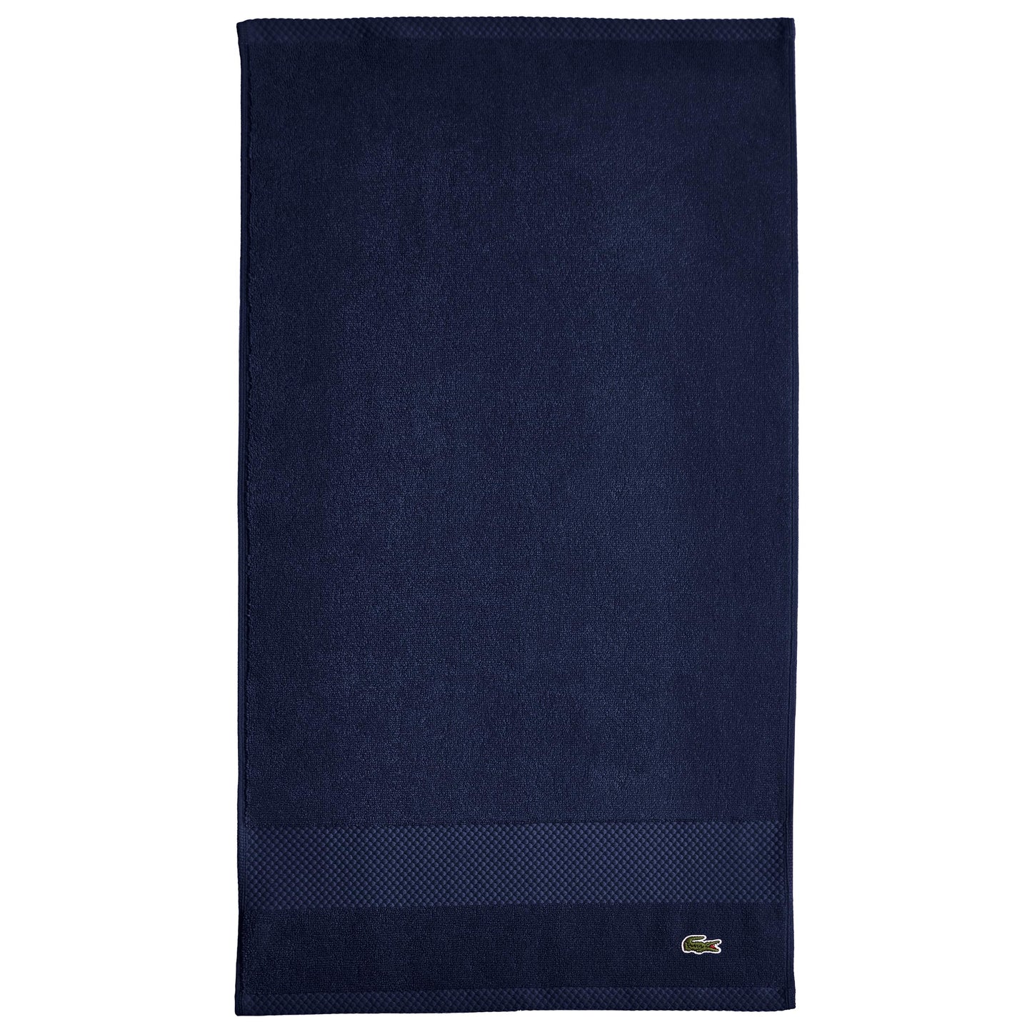 Lacoste Heritage 100% Supima Cotton Hand Towel, Navy, 16" x 30" – Highly Absorbent & Quick Drying, Premium Super Soft Bath Towel, Bathroom Essential, Gift for All Occasions, Machine Washable