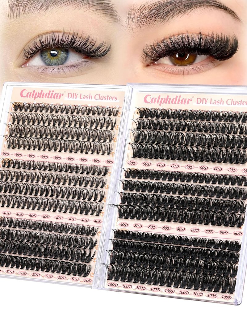 Eyelash Clusters - 30D to 100D Wispy Individual Lashes | 476PCS D-Curly Extensions 10-16MM