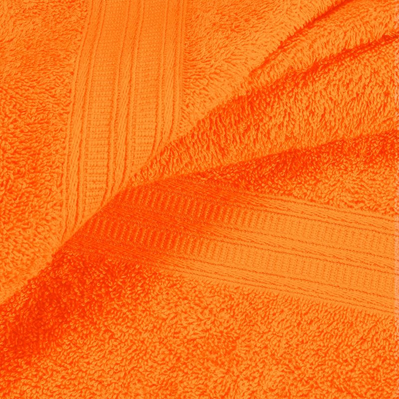BOUTIQUO Ultra Soft Cotton Washcloths, Contains 12 Piece Face Cloths 12x12 inch, Ideal for Everyday use Face Towels, Compact & Lightweight Multi Purpose Washcloths - Orange