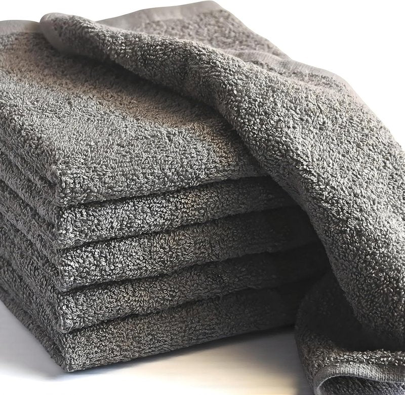 100% Cotton Wash Cloths by [Brand Name] - Soft & Absorbent 12"X12" Terry Towels | 6 Pack for Adults & Kids