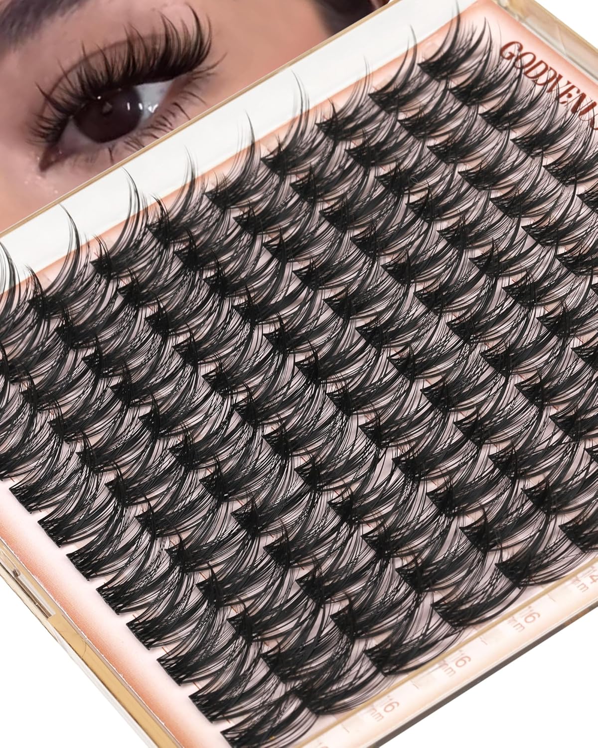 Wispy Lash Clusters - C Curl 12-14-16mm Natural Fluffy Eyelash Extensions | DIY Individual False Lashes