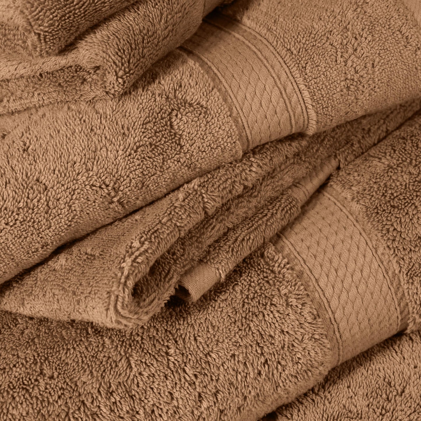 SUPERIOR Egyptian Cotton Pile 6 Piece Towel Set, Includes 2 Bath, 2 Hand, 2 Face Towels/Washcloths, Ultra Soft Luxury Towels, Thick Plush Essentials, Guest Bath, Spa, Hotel Bathroom, Rust