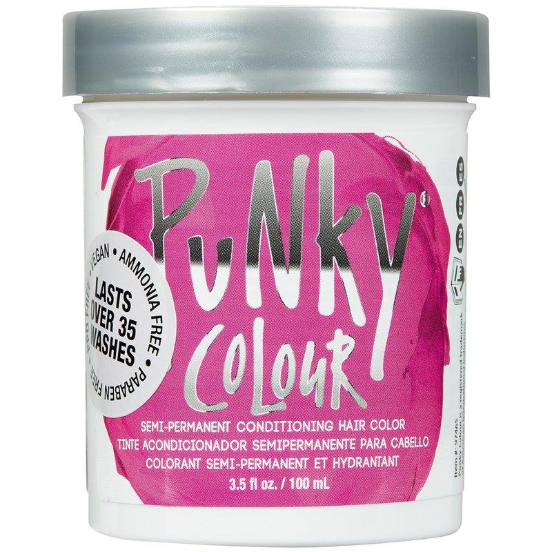 Punky Colour Flamingo Pink Hair Color - Vibrant Semi-Permanent Dye, Vegan & Cruelty-Free, 3.5 fl oz