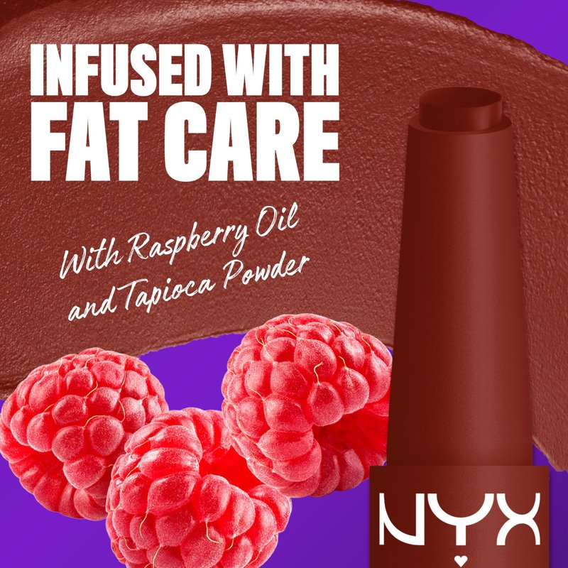 NYX PROFESSIONAL MAKEUP Fat Matte Lipstick, Pigmented, Smoothing, & Non-Drying Lip Crayon, Long Lasting Lip Makeup, Vegan & Cruelty Free - Cocoa Cuddles (Red Brown)