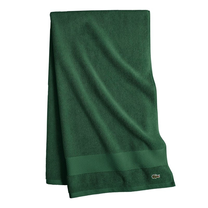 Lacoste Heritage 100% Supima Cotton Bath Towel, Croc Green, 30" x 54" – Highly Absorbent & Quick Drying, Premium Super Soft Bath Towel, Bathroom Essential, Gift for All Occasions, Machine Washable
