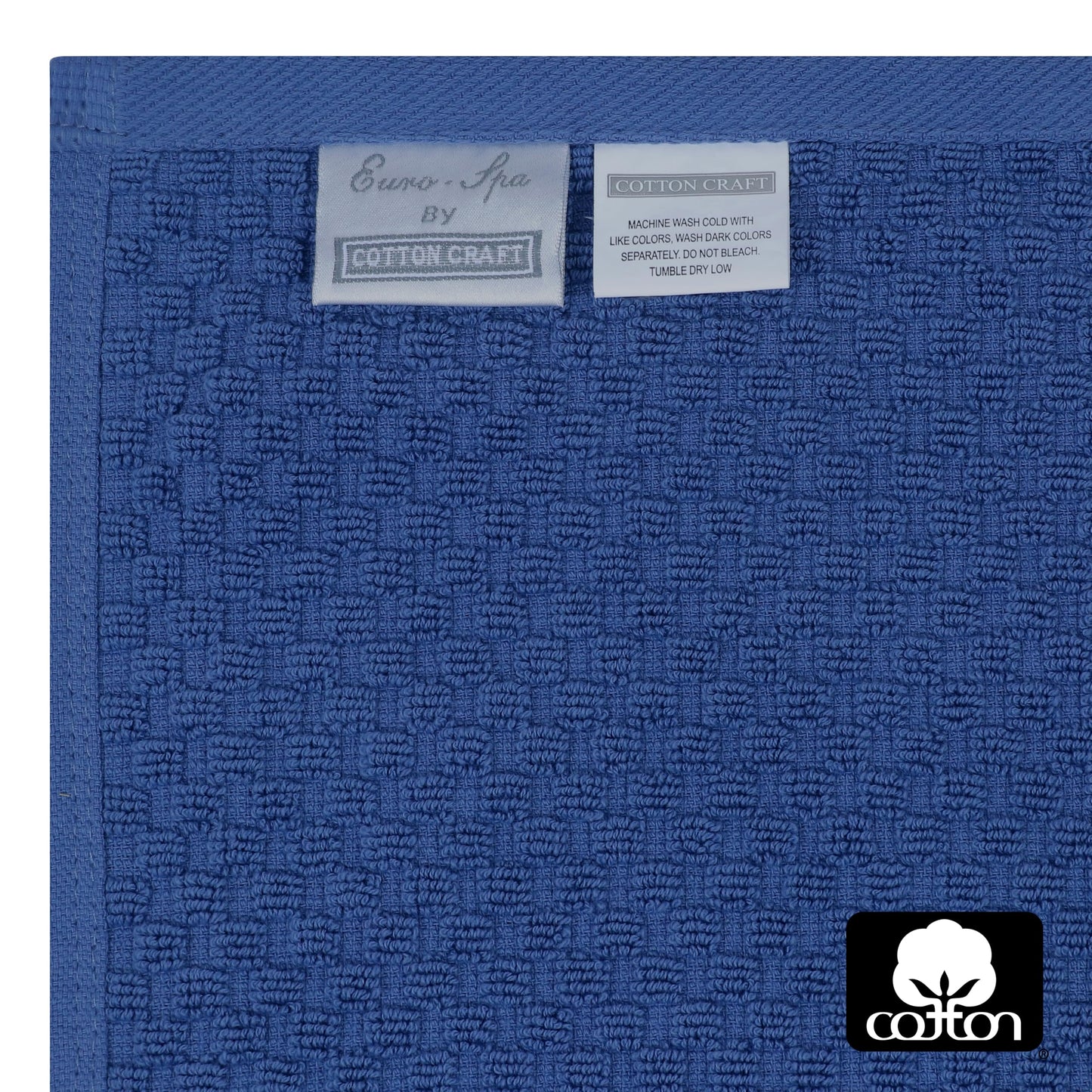 COTTON CRAFT Waffle Bath Sheets - Set of 2 Luxury Euro Spa Waffle Weave Bath Sheet Towels - 100% Ringspun Cotton Bath Sheet - Absorbent Quick Dry Bath Towel Sheet - Oversized 35 x 70 inches - Blue