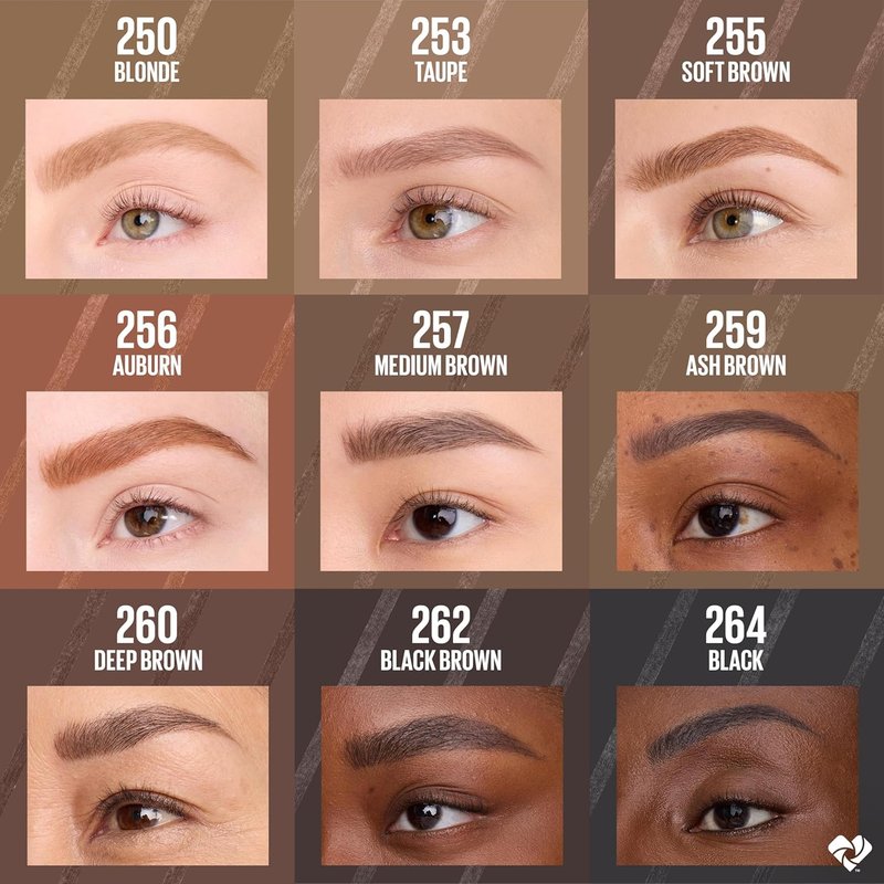 Maybelline Express Brow Ultra Slim Eyebrow Pencil - Precision Tip & Spoolie for Defined Brows, Deep Brown