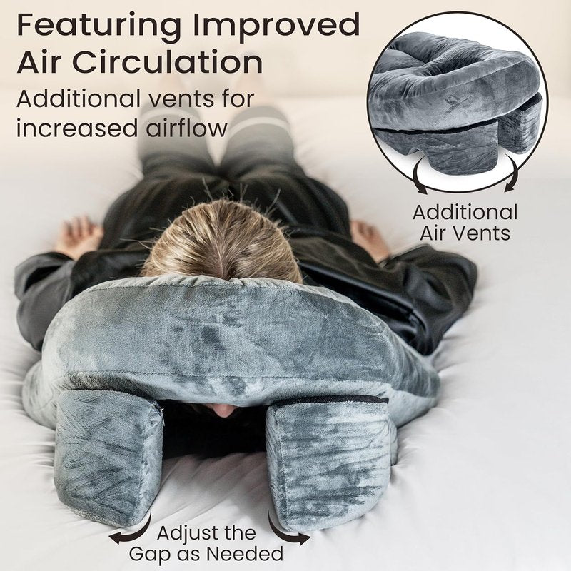 Face Down Pillow - Vitrectomy & BBL Recovery | 3-Vent Design for Easy Breathing - CertiPUR-US® Memory Foam