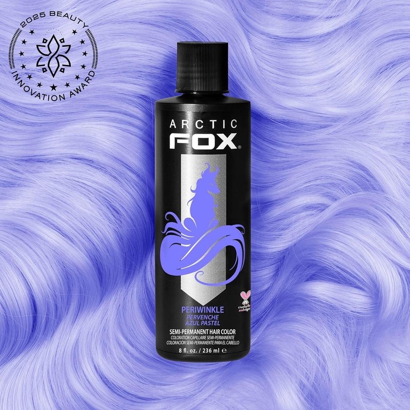 ARCTIC FOX Vegan and Cruelty-Free Semi-Permanent Hair Color Dye (8 Fl Oz, PERIWINKLE)