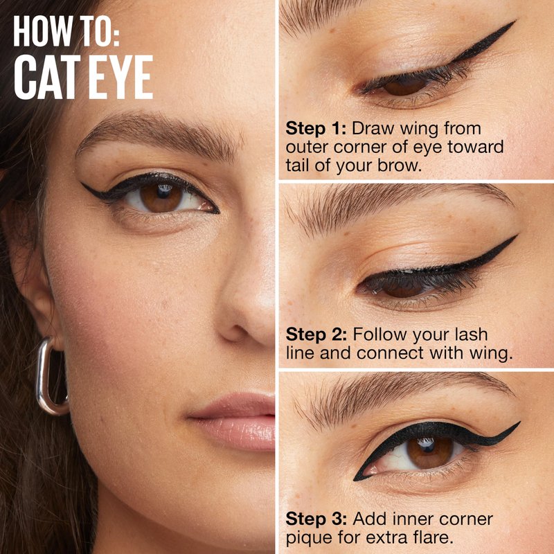 MAYBELLINE Tattoo Studio Dip-Ink Liquid Eyeliner, Waterproof Eyeliner With Up to 24 Hour Wear, White Canvas, 1 Count