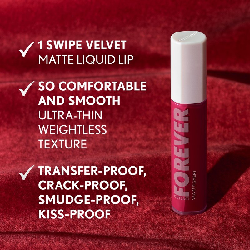 CoverGirl Outlast Forever Velvet Pigment, 150 Cloud Nude, Matte Lipstick, Vegan Formula, Easy to Use, Glides on Effortlessly, Long-Lasting, Perfect Color, 0.30oz