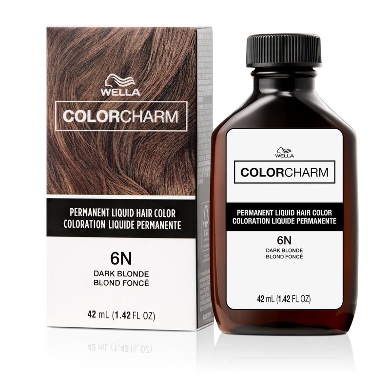 COLORCHARM Permanent Liquid Hair Color | 6N Dark Blonde | Up to 100% Gray Coverage | 1.42 Fl Oz