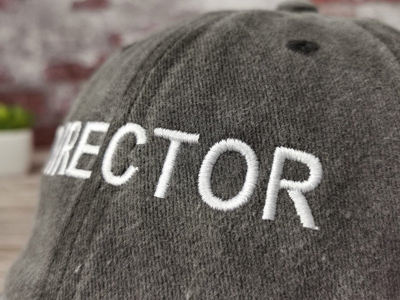 Hepandy Film Movie Director Baseball Cap, Gifts for Men Women, Washed Black Embroidered Cotton Adjustable Dad Hat, Embroidery Snapback Hat