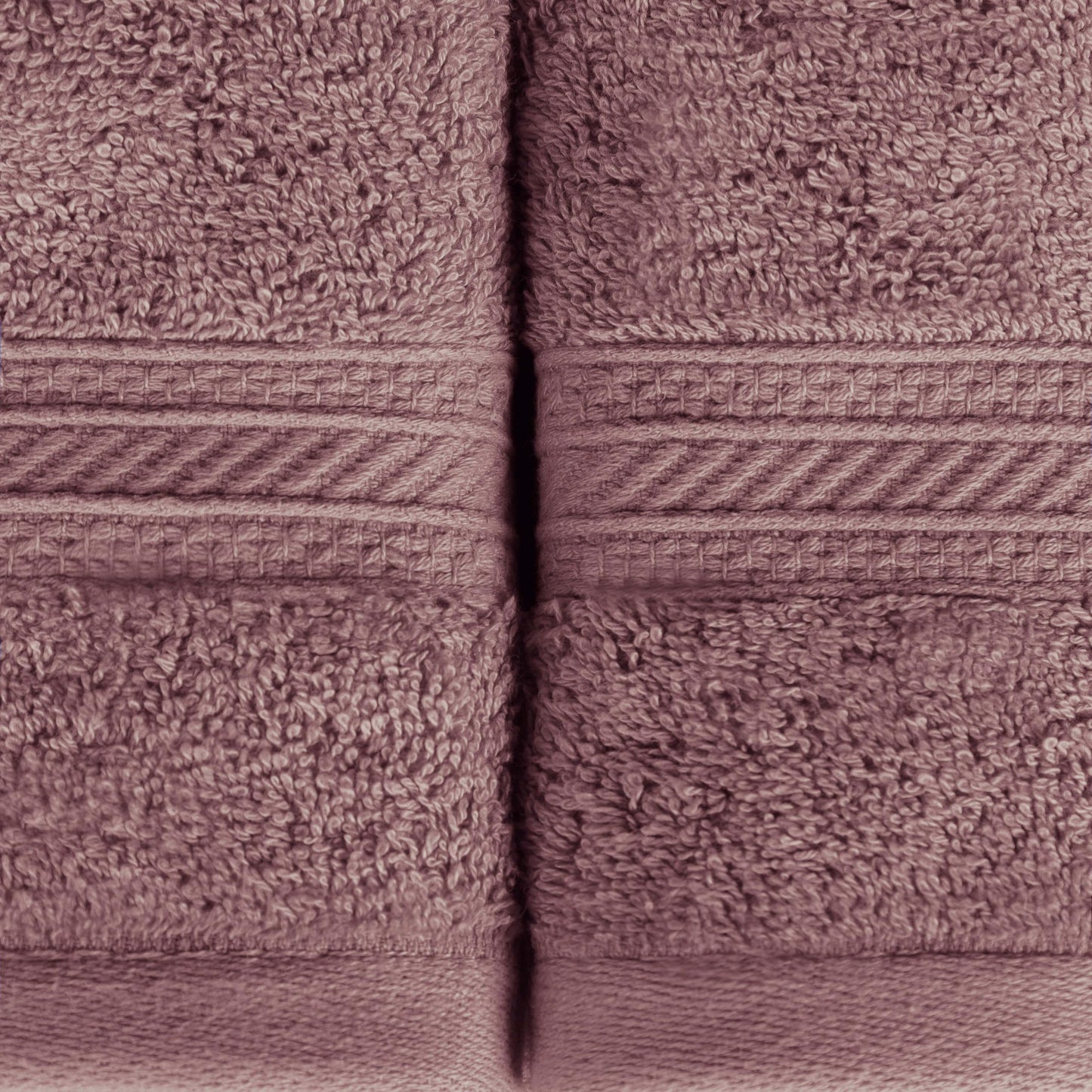 Superior 700 GSM Long Staple 100% Combed Cotton, Durable, Plush and Absorbent 6-Piece Single Ply Towel Set - Grape Shake
