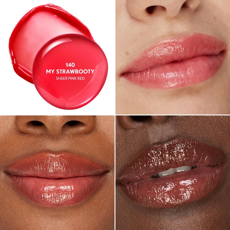 COVERGIRL Clean Fresh Yummy Big Oil Stick, Flavored Lip Oil, Dewy Finish, Non-Greasy - 140 My Strawbooty (Sheer Pink Red)