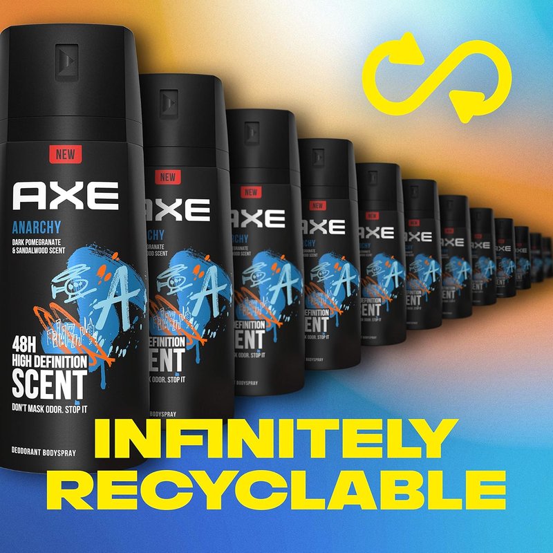 AXE Body Spray for Men - Anarchy Scent | 4 oz Size, Pack of 6 for Long-Lasting Freshness