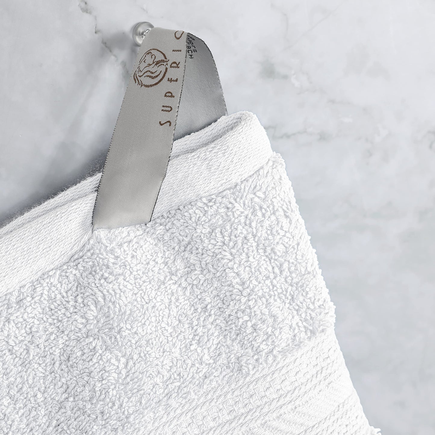 Superior Long Staple 100% Combed Cotton 700GSM 2-Piece Solid Bath Sheet Set for Bathroom, Shower, Kitchen-Super Soft, Plush, Highly Absorbent, Assorted 2-Piece Bath Seets, White