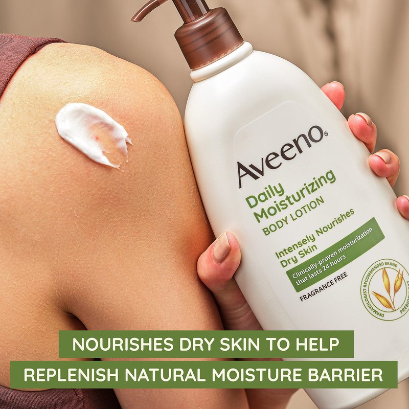 Aveeno Sheer Hydration Fragrance-Free Daily Moisturizing Lotion with Prebiotic Oat for Dry Skin, Lightweight, Fast-Absorbing Body Moisturizer Nourishes Skin with 48-hour Moisture, 18 fl oz (Pack of 2)