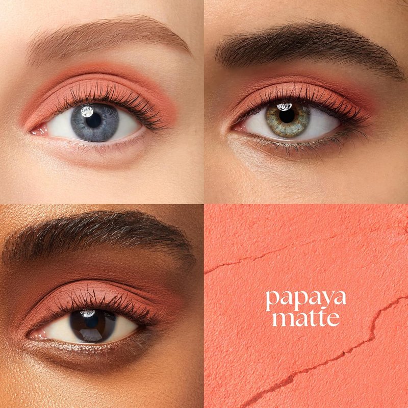 Julep Eyeshadow 101 Cream-to-Powder Shadow Stick - Waterproof Papaya Matte | Long-Lasting, Crease-Proof Peachy-Orange