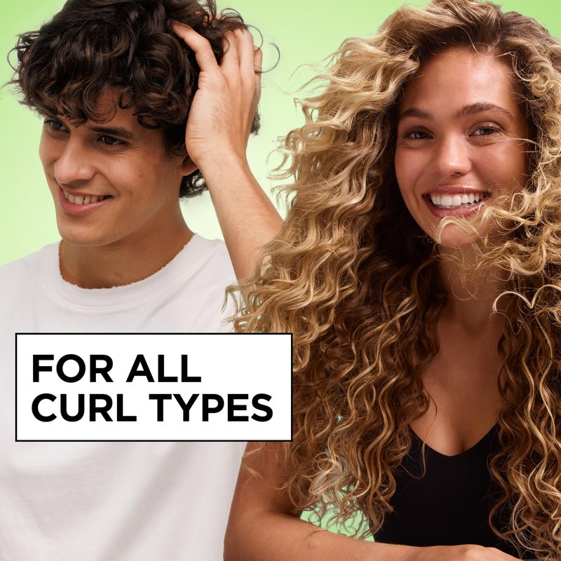 Garnier Fructis Curl Nourish Air Dry Cream XL Leave In Conditioner, Curl Defining Cream with Moisture and Frizz Control For All Curly Hair Types, Made with Vegan Protein & Coconut Oil, 16.9 Fl Oz