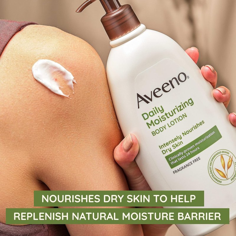 Aveeno Daily Moisturizing Body Lotion - Fragrance-Free, Nourishing Formula for Dry Skin | 33 fl oz