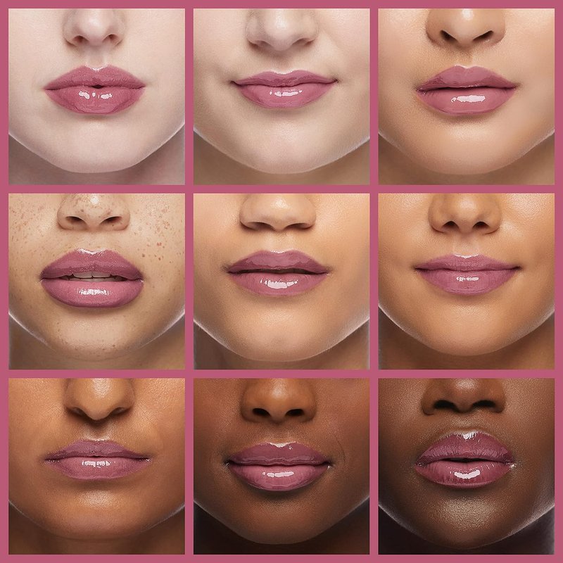 Nicole Miller Lip Gloss Collection - Long-Lasting Shimmery Glosses for Women & Girls | 10 Count Set with Rich Pink Shades