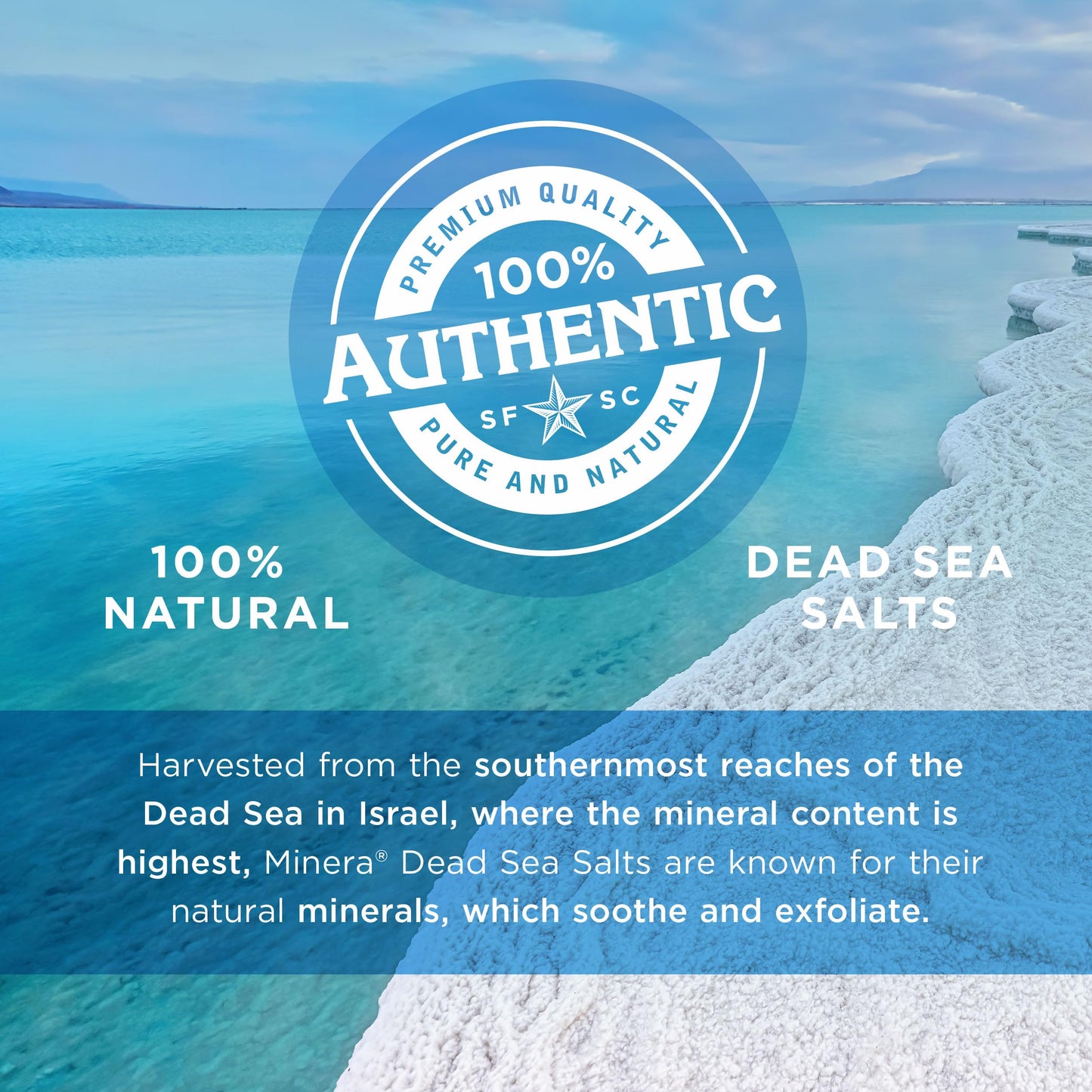Minera Coarse Grain Dead Sea Salt for Bath & Soaking – 19 lbs, Fast-Dissolving, 100% Pure & Natural, Unscented, Skin-Nourishing Bulk Sea Salt