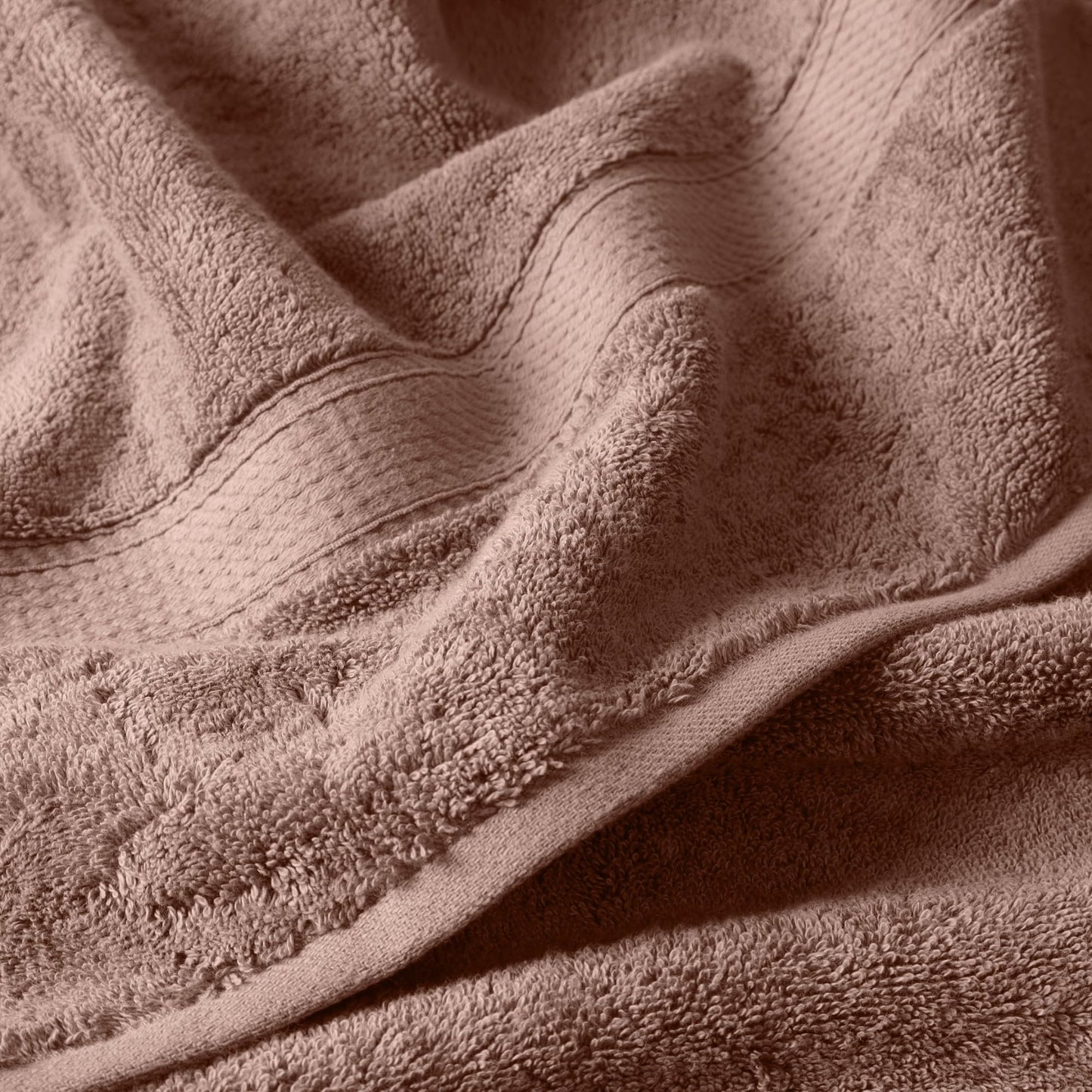 Superior Egyptian Cotton Pile 3-Piece Towel Set, 1 Bath, 1 Hand, 1 Face Towel/Washcloth, Heavyweight, Ultra Soft Luxury Towels, Thick Plush Essentials, Guest Bath, Spa, Hotel Bathroom, Muted Mauve