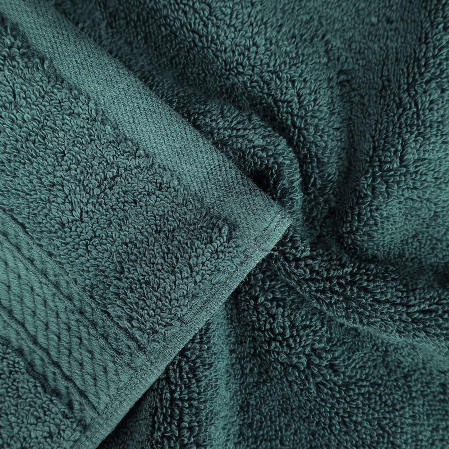 Superior Egyptian Cotton Pile 9 Piece Towel Set, Includes 3 Bath, 3 Hand, 3 Face Towels/Washcloths, Ultra Soft Luxury Towels, Thick Plush Essentials, Guest Bath, Spa, Hotel Bathroom, Teal
