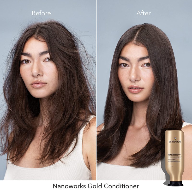 Pureology Nanoworks Gold Conditioner | For Very Dry, Color-Treated Hair | Restores & Strengthens Hair | Sulfate-Free | Vegan | Updated Packaging | 1.7 Fl. Oz. |