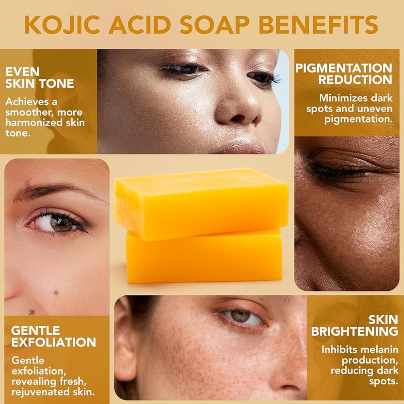 Dark Spot Remover Soap Bars - Vitamin C, Retinol & Collagen Infused | Turmeric & Hyaluronic Acid Benefits