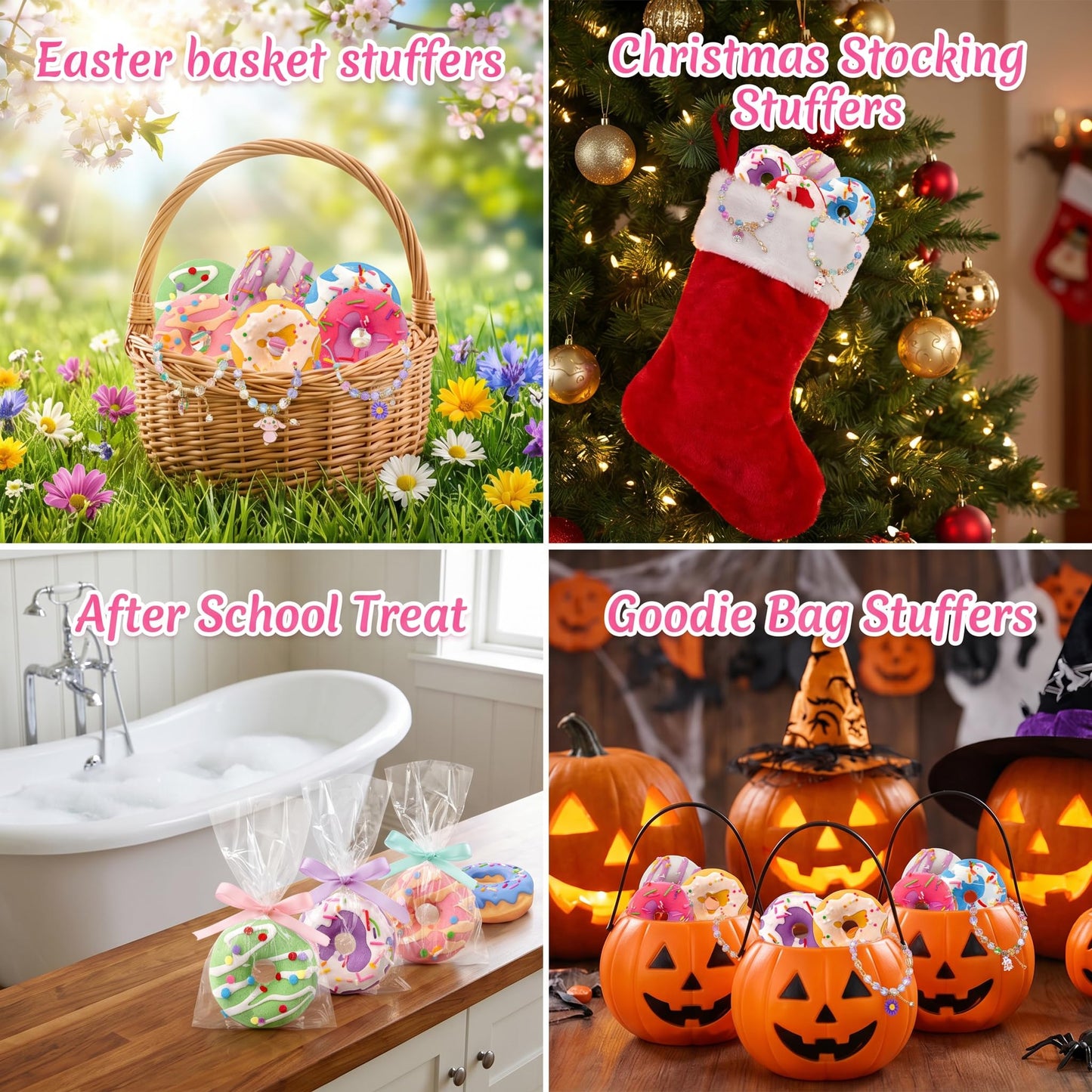 9 Pack Cupcake Bath Bombs for Kids with Surprise Inside, Kids Bath Salts with Jewelry Inside for Princess Girls, Super Large Kids Bath Balls for Children…