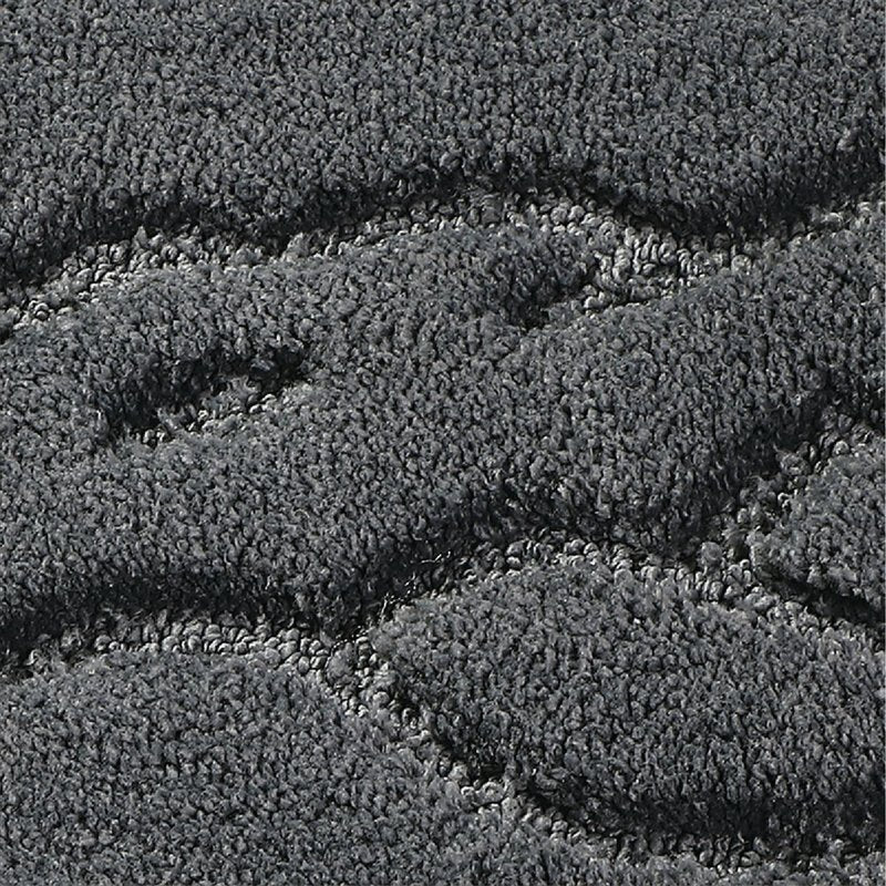 Lacoste Heritage Bath Rug – Ultra Soft Quick-Dry Microfiber and Tufted, Super Absorbent with Non-Slip Backing, Signature Crocodile Embossed Design and Stylish Bathroom Mat 20"x32" – Meteorite