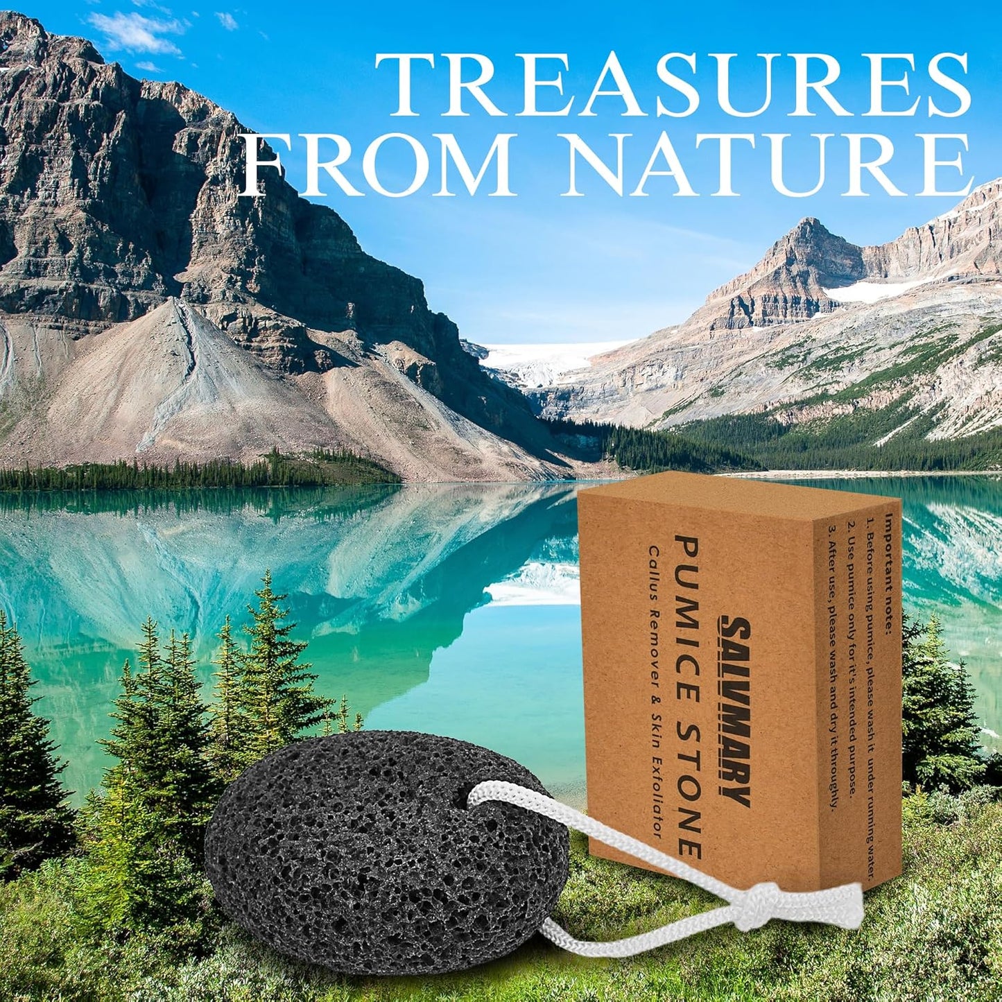 Skiennix Natural Pumice Stone - Effective Dead Skin & Callus Remover | 2-Pack Foot Scrubber