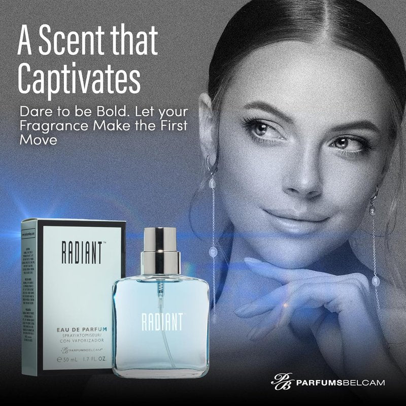 PB ParfumsBelcam Radiant Eau de Parfum for Women - Warm Oriental Vanilla & Citrus Notes | 1.7 Fl Oz