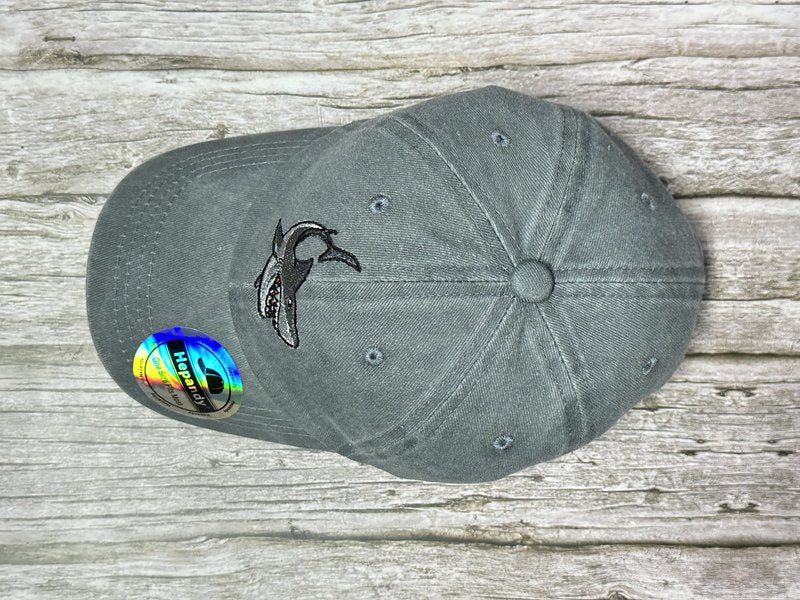 Hepandy Shark Baseball Cap for Children, Gifts for Lover, Washed Gray Baseball Cap for Boys Girls, Embroidered Dad Hat for Child Kids