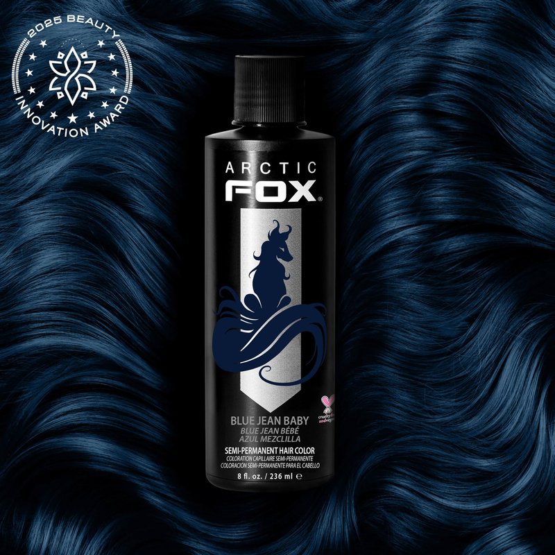 Arctic Fox Blue Jean Baby Semi-Permanent Hair Dye - Vegan, Cruelty-Free, Ammonia-Free - 8 Fl Oz (Pack of 2)