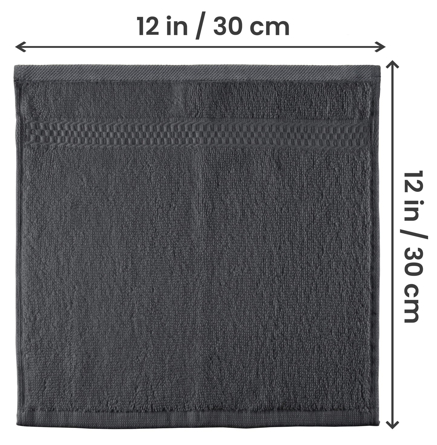 Utopia Towels 12 Pack Premium Wash Cloths Set, 12 by 12 Inches, 100% Cotton Ring Spun, Highly Absorbent and Soft Feel Essential Washcloths for Bathroom, Spa, Gym, and Face, Grey