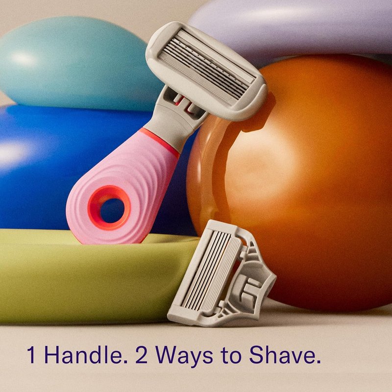 Flamingo Travel Razor Kit for Women - Mini Razor with 2 Blade Refills & Foaming Shave Gels | TSA Approved